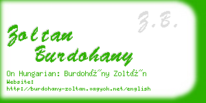 zoltan burdohany business card